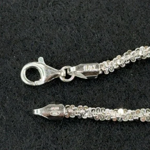 Italian Sterling Silver Bracelet Twisted Textured 7.2g Lobster Closure 6-3/4" - Picture 6 of 8